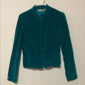 Rave Vintage Teal Blazer with Textured Fabric